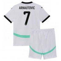 Maglia Calcio Austria Marko Arnautovic #7 Seconda Divisa Bambino Europei 2024 Manica Corta (+ pantaloncini)